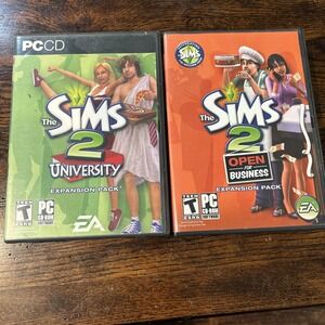 The Sims 2 Expansion Pack Lot University & Open For Business PC Game 2006